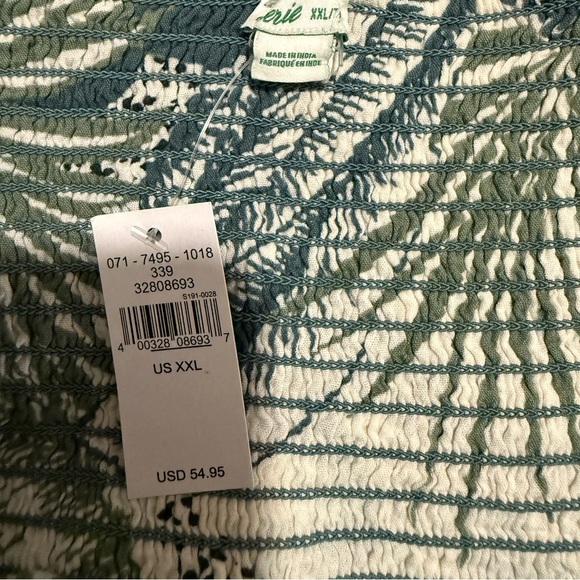 NWT Aerie XXL Tropical Print Tie Front Wide Leg Jumpsuit Pockets Vacation - Picture 8 of 8